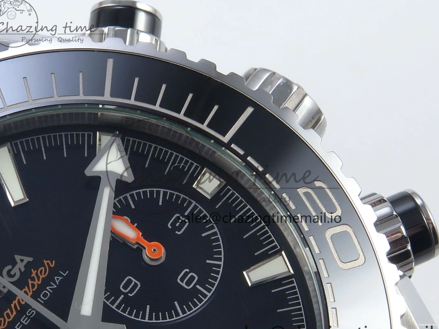 0125 FreshLook Planet Ocean Master Chronometer 600M 45.5mm SS SCF 1:1 Best Edition Black Bezel Black Dial on SS Bracelet A9900 Super Clone 7675